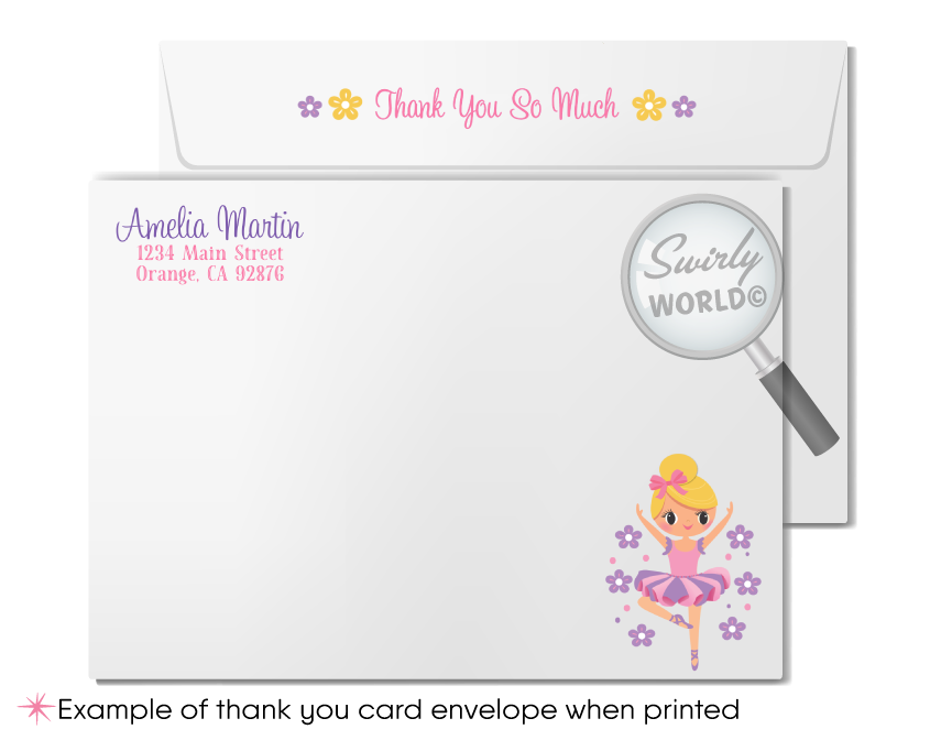 Tiny Dancer Ballerina Ballet Girl Dance Birthday Party Invitation Digital Download