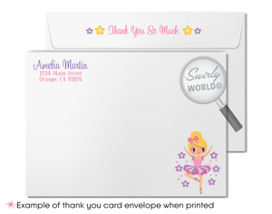 Tiny Dancer Ballerina Ballet Girl Dance Birthday Party Invitation Digital Download