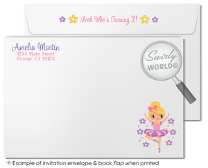 Tiny Dancer Ballerina Ballet Girl Dance Birthday Party Invitation Digital Download