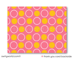 Retro Modern Sacramental Digital Invitation Set - Pink & Yellow, Editable for Communion, Baptism, Confirmation