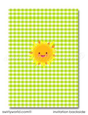 This "Fun in the Sun" summer ice cream popsicle party invitation design includes an instant downloadable invite, thank you card, and matching envelopes to set your summer beach theme party in style!