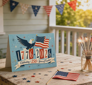 Vintage 4th of July Cards – 250 Year Celebration - Patriotic Independence Day Greetings