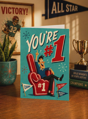 Funny Thank You Cards – Business Customer Appreciation With Cartoon Sports Design