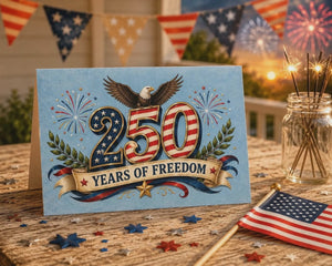 Vintage 4th of July Cards – 250 Year Celebration - Patriotic Independence Day Greetings