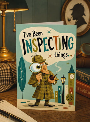 Funny Thank You Cards - Retro Detective Cartoon Business Greeting Cards