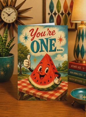 Thank You Cards – Funny Watermelon Appreciation Card With Custom Printed Envelopes