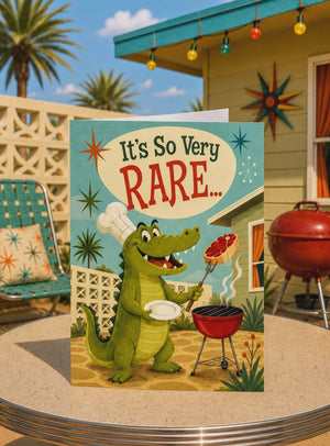 Funny Thank You Cards – Alligator Cartoon Business Appreciation Greeting Card