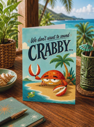 Funny Sales Cards, Crabby Business Greeting Card | Customer Follow-Up