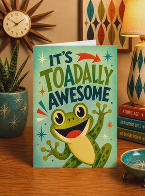 Thank You Cards - Vintage Cartoon Frog | Unique Business Appreciation Greeting