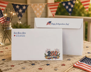Modern 4th of July Cards – 250 Year Celebration - Patriotic Independence Day Greetings
