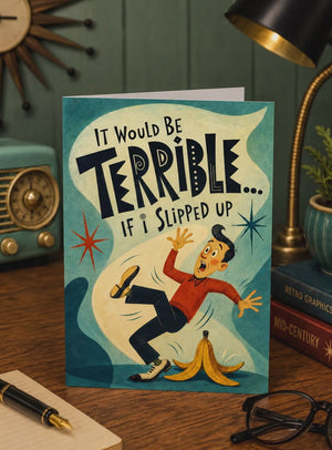 Funny Business Thank You Cards | Vintage Banana Peel Cartoon – Unique Appreciation