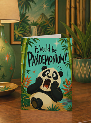 Funny Panda Thank You Cards, Pandemonium Business Thank You Card!
