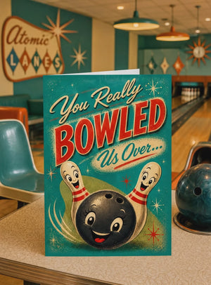 Thank You Cards - Retro Bowling Pin Cards | Funny Business Thank You Notes