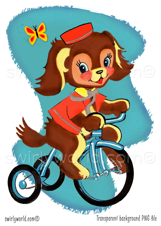 Vintage Kitschy Woodland Forest Animal Critters Spot Art – 1940s-1950s Mid-Century PNG Bundle – Digital Downloads