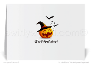 Houses Neighborhood Halloween Cards Fall Autumn Marketing to Clients from Realtor®