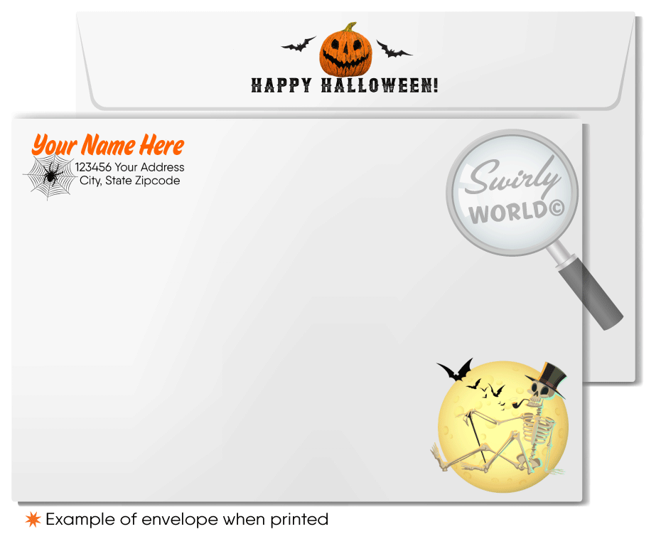 Scary Spooky Happy Happy Halloween Client Greeting Cards for Business Clients