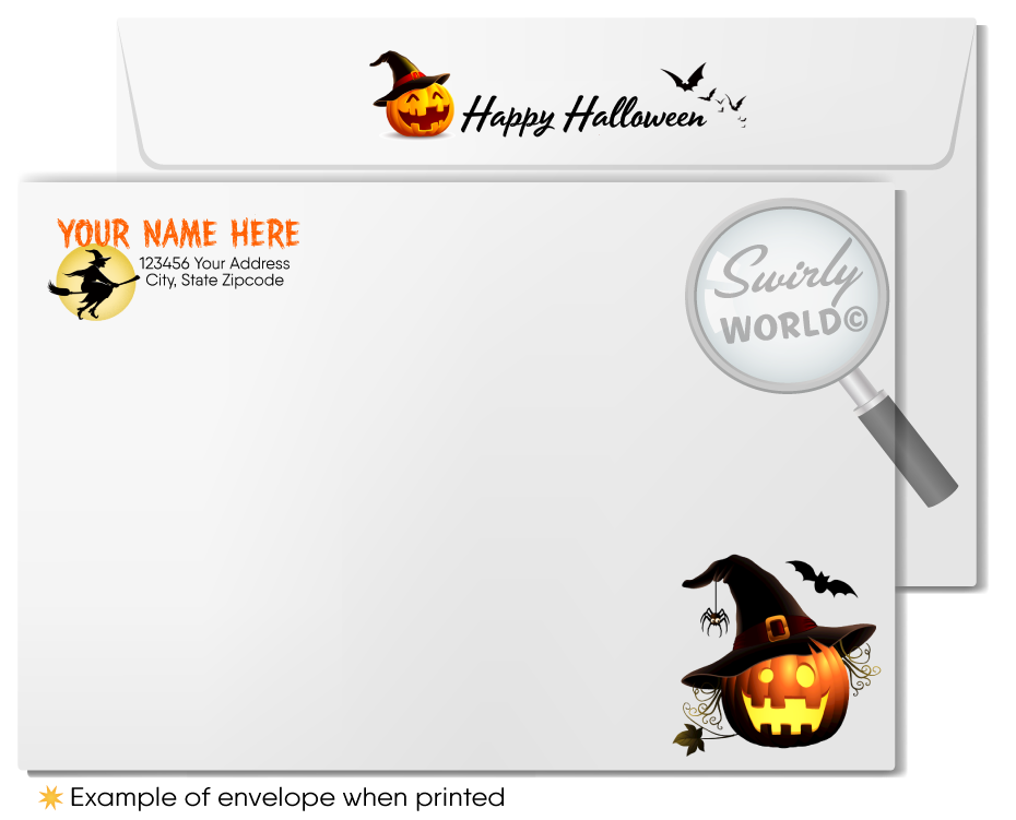 Unique Haunted House Printed Halloween Greeting Cards from your Neighborhood Realtor®