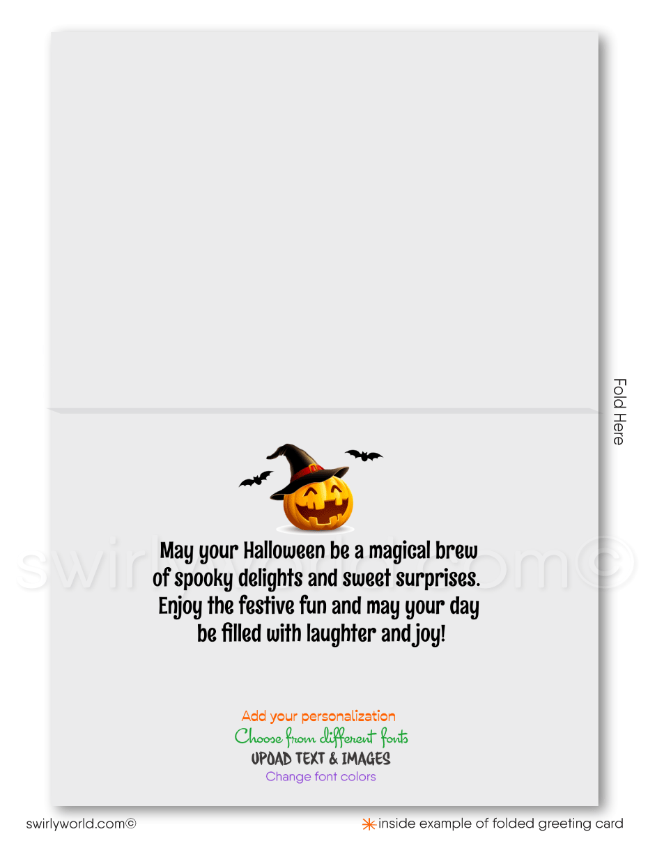 Spooky Haunted House Pumpkin Printed Halloween Cards from your Neighborhood Realtor®