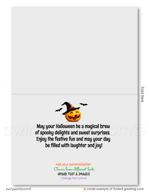 Spooky Haunted House Pumpkin Printed Halloween Cards from your Neighborhood Realtor®