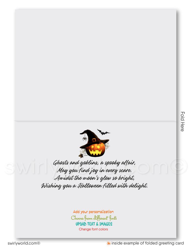 Whimsical Happy Halloween Client Printed Greeting Cards from your Neighborhood Realtor®