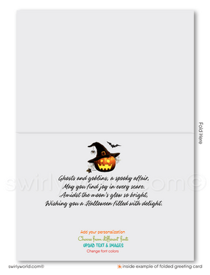 Whimsical Happy Halloween Client Printed Greeting Cards from your Neighborhood Realtor®
