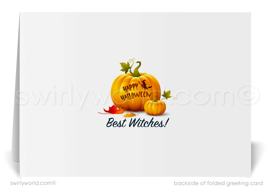 Whimsical Happy Halloween Client Printed Greeting Cards from your Neighborhood Realtor®