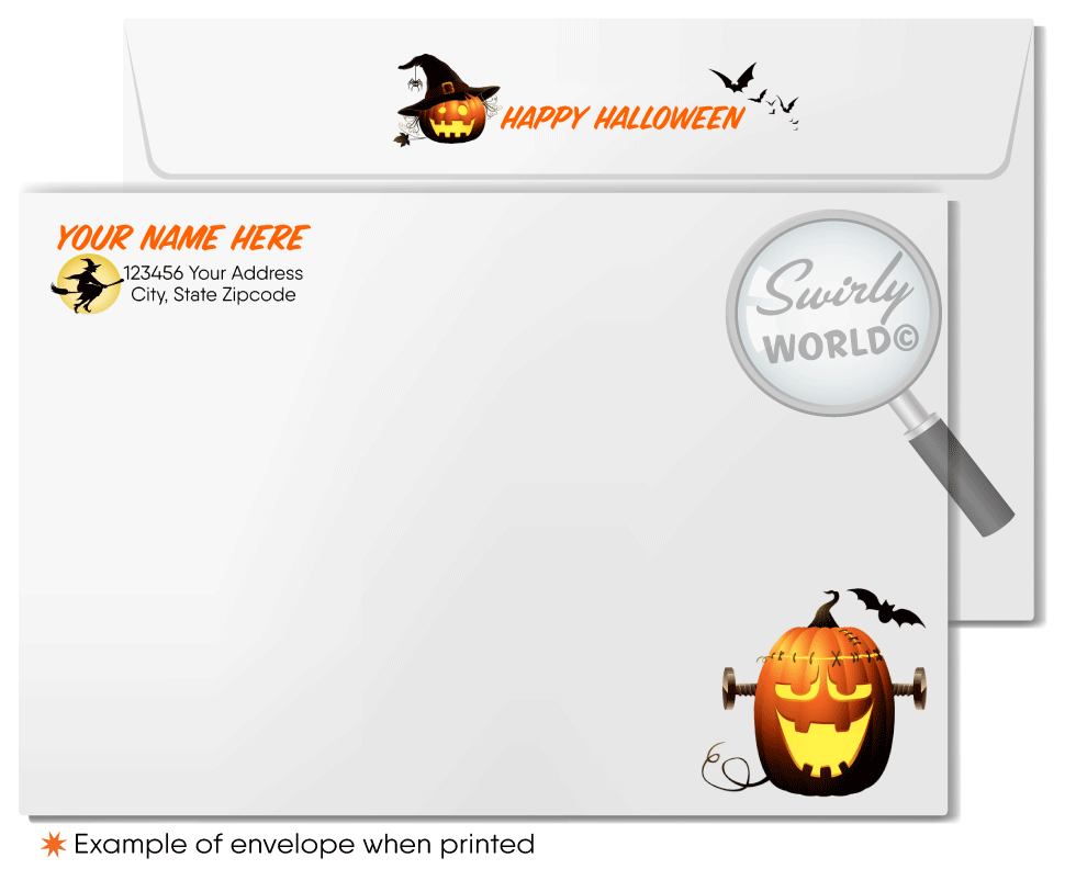 Spooky Haunted House Printed Halloween Greeting Cards from your Neighborhood Realtor®