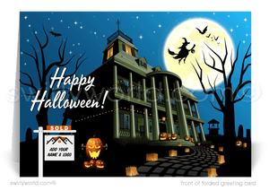 Spooky Haunted House Printed Halloween Greeting Cards from your Neighborhood Realtor®
