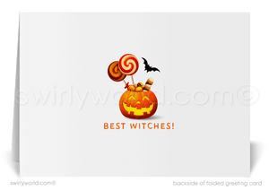 Cute Haunted House Trick or Treat Printed Halloween Cards from your Neighborhood Realtor®