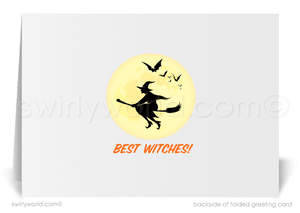 Cute Pumpkin House Home Client Happy Halloween Greeting Cards from your Realtor®