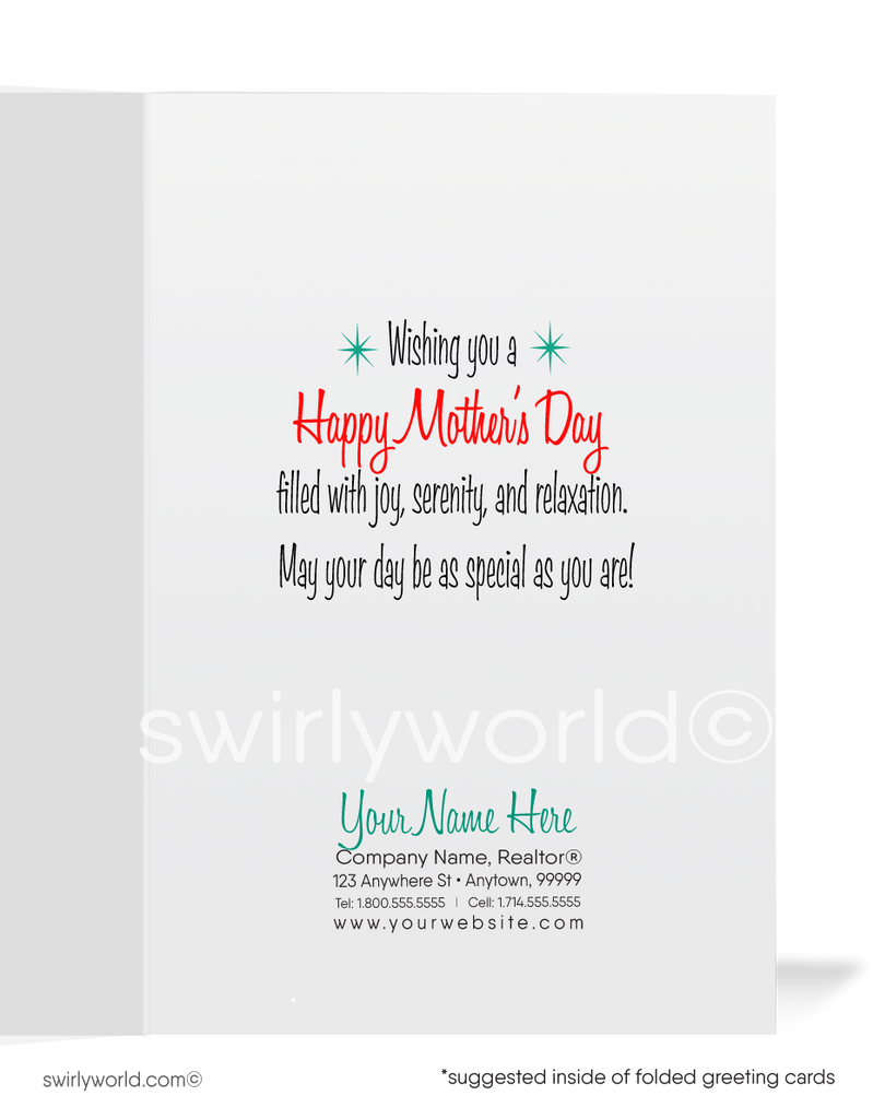 Vintage Happy Mother's Day Card | 1940s-50s Design | Premium Print | Ideal for Customers