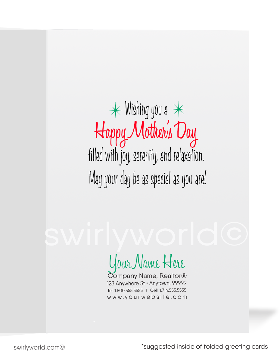 Celebrate Mother's Day with a touch of nostalgia with our exclusive greeting card, designed to convey your heartfelt appreciation in style. This card features a charming 1940s-1950s vintage illustration of a radiant tropical pink floral arrangement with a vibrant blue and green background.