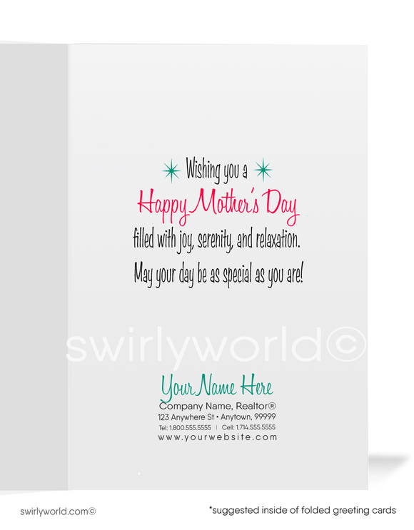 Vintage Happy Mother's Day Card | 1940s-50s Design | Premium Print | Ideal for Clients