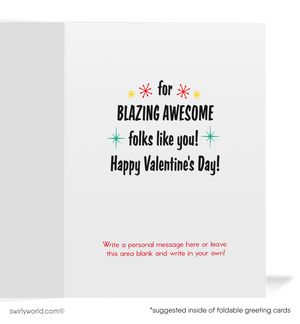 Charming 1940s-1950s Vintage-Inspired Valentine's Day Cards: Firefighter and Dalmation