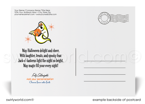 Digital Mid-century 1950's-1960's Vintage Retro Haunted House Halloween Postcards