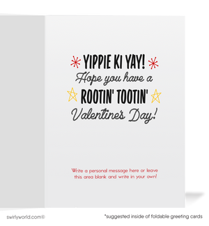 Vintage 1950s Kitschy Valentine Card – Retro Cowgirl Branding Heart, "You're Just My Brand!"