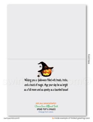 New Orleans Haunted Mansion Spooky Printed "Happy Halloween" Greeting Cards