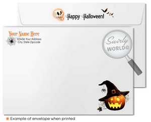 Send Halloween magic with Swirly World's New Orleans Haunted Mansion Digital Greeting Card. Featuring a haunted mansion, spooky trees, and a bat against a midnight sky, this digital card is perfect for captivating clients and friends. Customize and send with ease—printed versions also available!