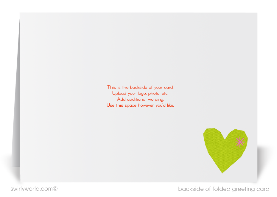 Retro 1960s MCM Mod Valentine’s Card - Mid-Century Modern Heart & Starburst Design