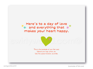 Retro 1960s MCM Mod Valentine’s Card - Mid-Century Modern Heart & Starburst Design