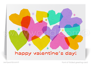 Celebrate Valentine’s Day with retro 1960s-inspired cards! Featuring playful hearts, starbursts, and a classic mid-century modern color palette.