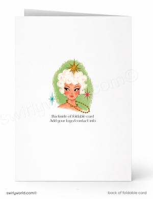 1960s Vintage Christmas Card – Retro Atomic Christmas Tree | Mid Century Holiday Cards