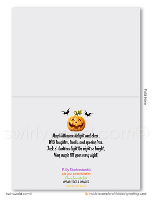 Corporate Company Business Professional Printed "Happy Halloween Greeting Cards