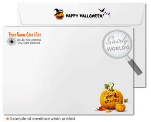 Corporate Company Business Professional Printed "Happy Halloween Greeting Cards