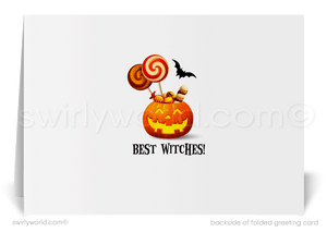 Trick or Treat Haunted House Business Customer Client Printed Halloween Greeting Cards