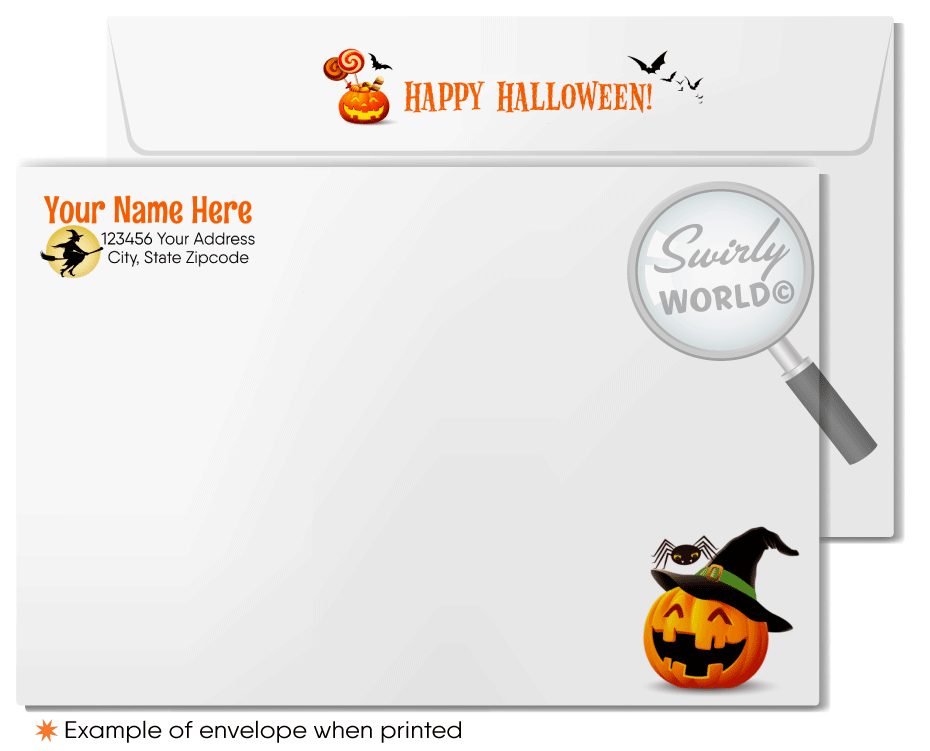  Enchant your clients with Swirly World's Whimsical Haunted House Digital Halloween Greeting Card. Featuring trick-or-treaters and a moonlit backdrop, this unique design is perfect for sending warm Halloween wishes and strengthening business connections. Printed versions available too!