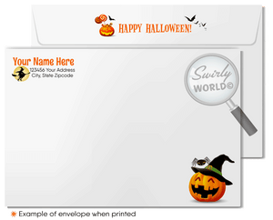 Trick or Treat Haunted House Business Customer Client Printed Halloween Greeting Cards