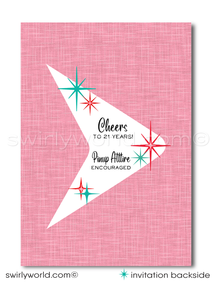 Adult Printed Invitations - swirly-world-design