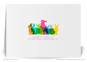 Retro Easter Greeting Card – Colorful Egg Collage, Bold Mid-Century Typography & Customizable Design