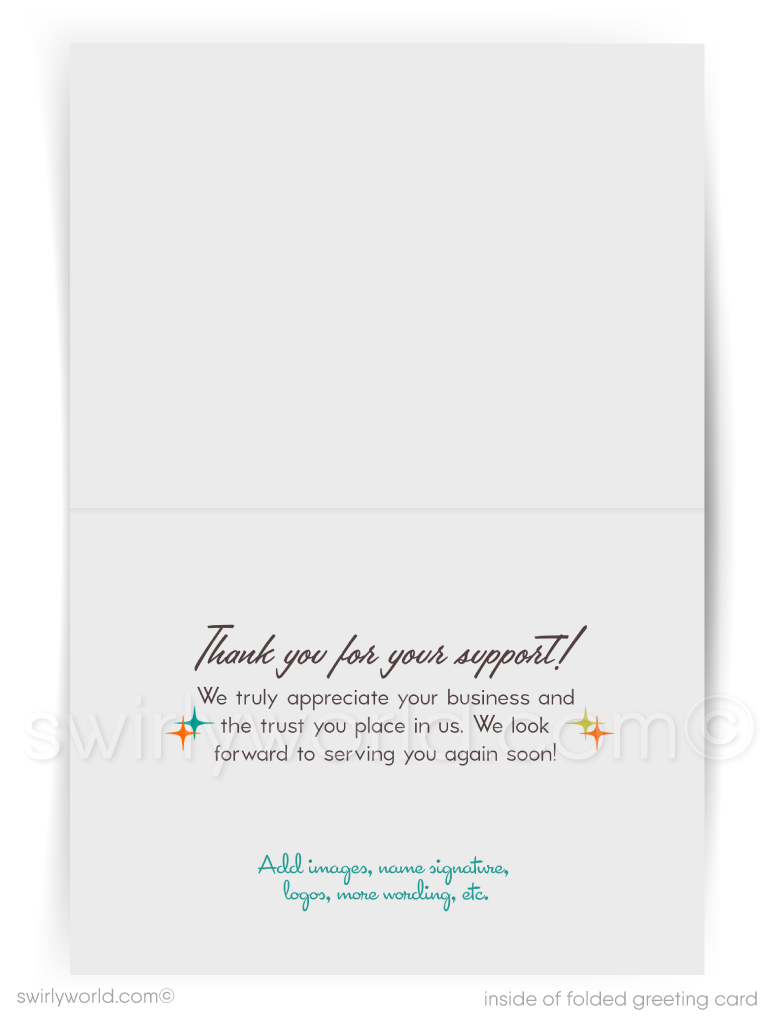 Mid-Century Modern Realtor Notecards – Retro Geometric Home Design for Client Thank You & Marketing